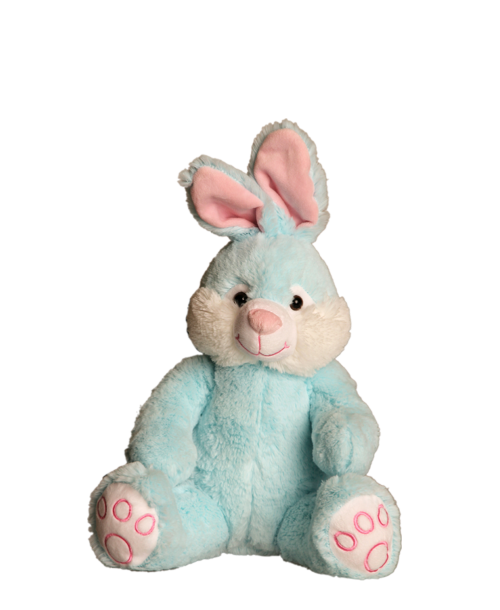 image Lapin bleu en peluche