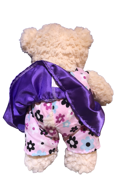 Image Tenue violette à fleurs pour peluche