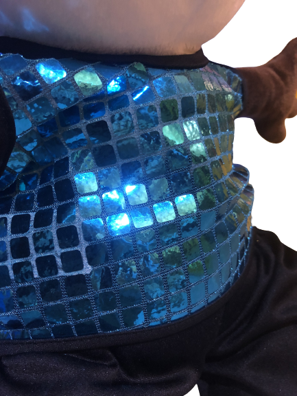 Image Tenue disco bleue pour peluche