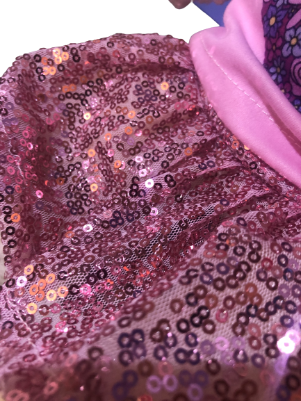 Image Tenue girly rose à paillettes