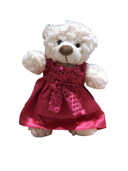 Image de Robe rose à sequins pour peluche