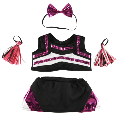 Image de Tenue De Cheerleader Noir Blanc Rose