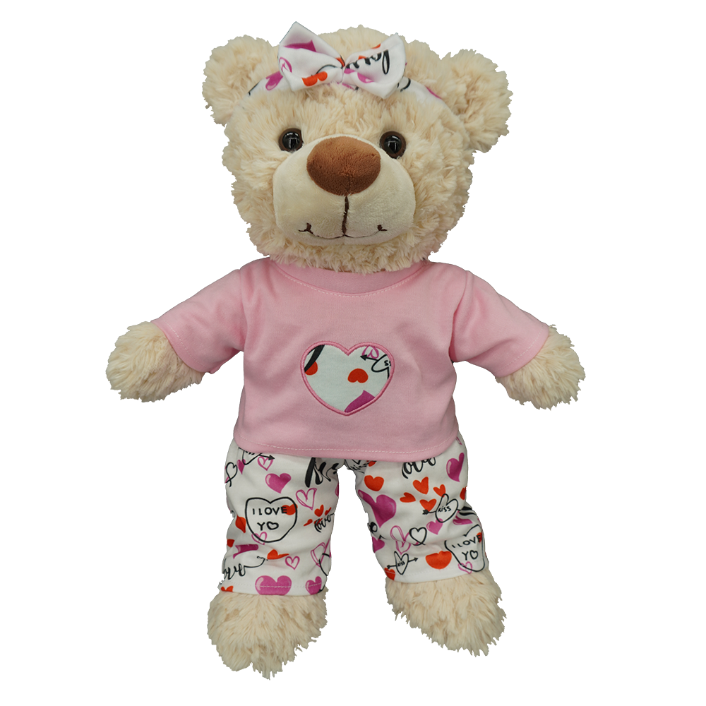 Image de Tenue Motifs Coeurs pour peluche
